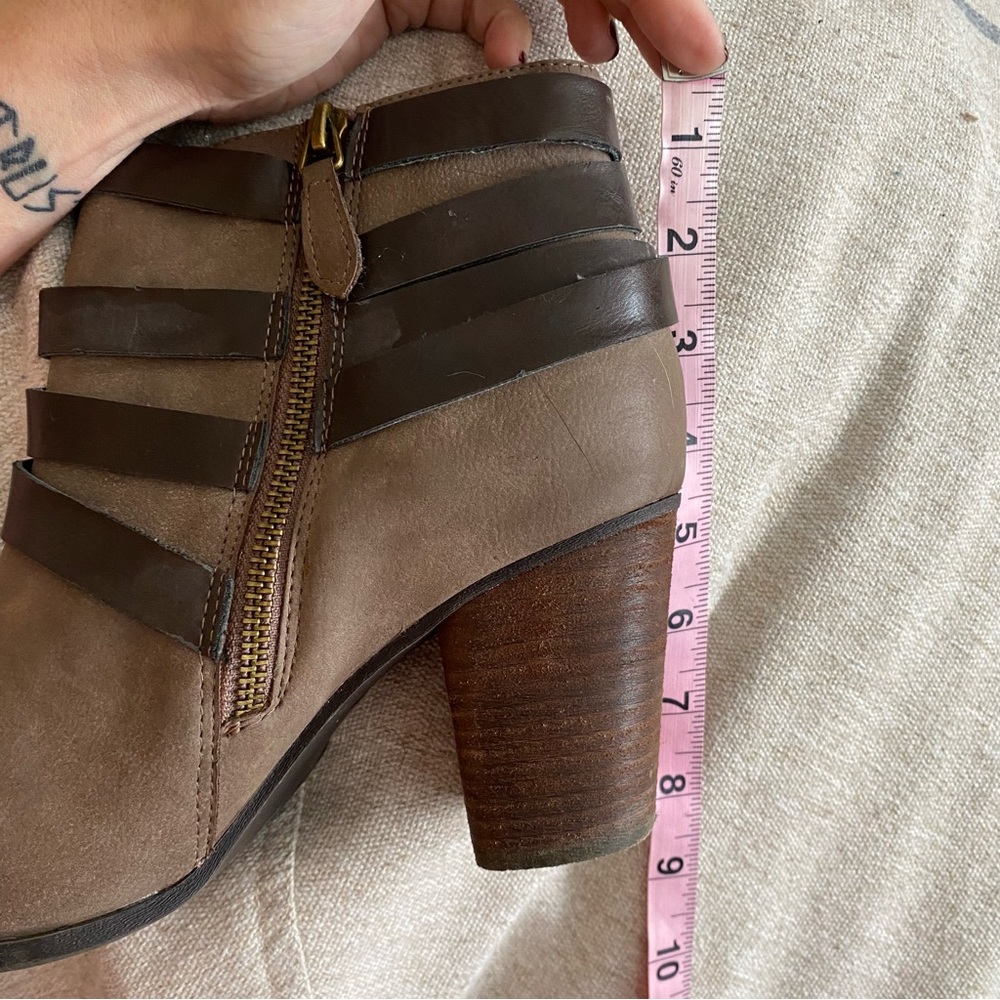MADDEN GIRL Strappy Brown Heeled Booties - Picture 9 of 12